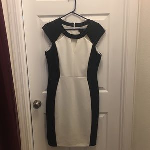 Black and white dress with cutouts